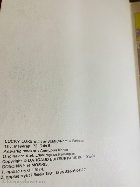 Lucky Luke 05. Arvingen Rattata. 1974/81. Tegneseriealbum