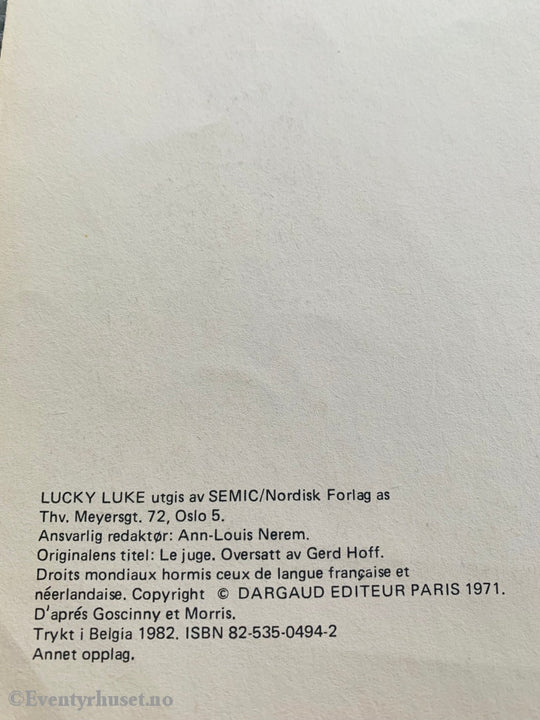 Lucky Luke 06. Dommeren. 1971/82. Tegneseriealbum