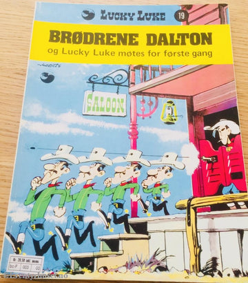 Lucky Luke 19. Brødrene Dalton og Lucky Luke møtes for første gang. 1978/84.