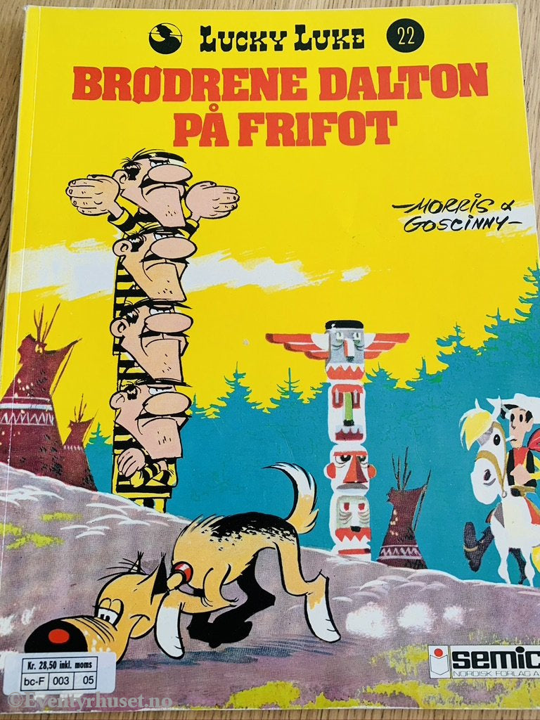 Lucky Luke 22. Brødrene Dalton På Frifot. 1978/85. Tegneseriealbum