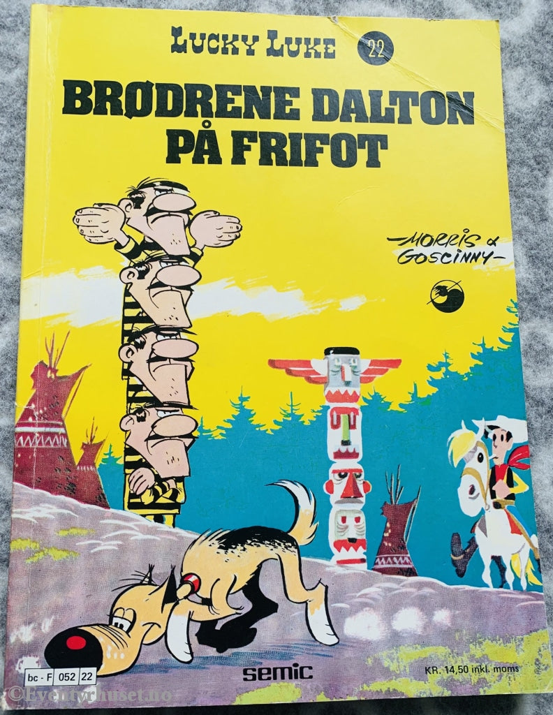 Lucky Luke 22. Brødrene Dalton På Frifot. 1978. Tegneseriealbum