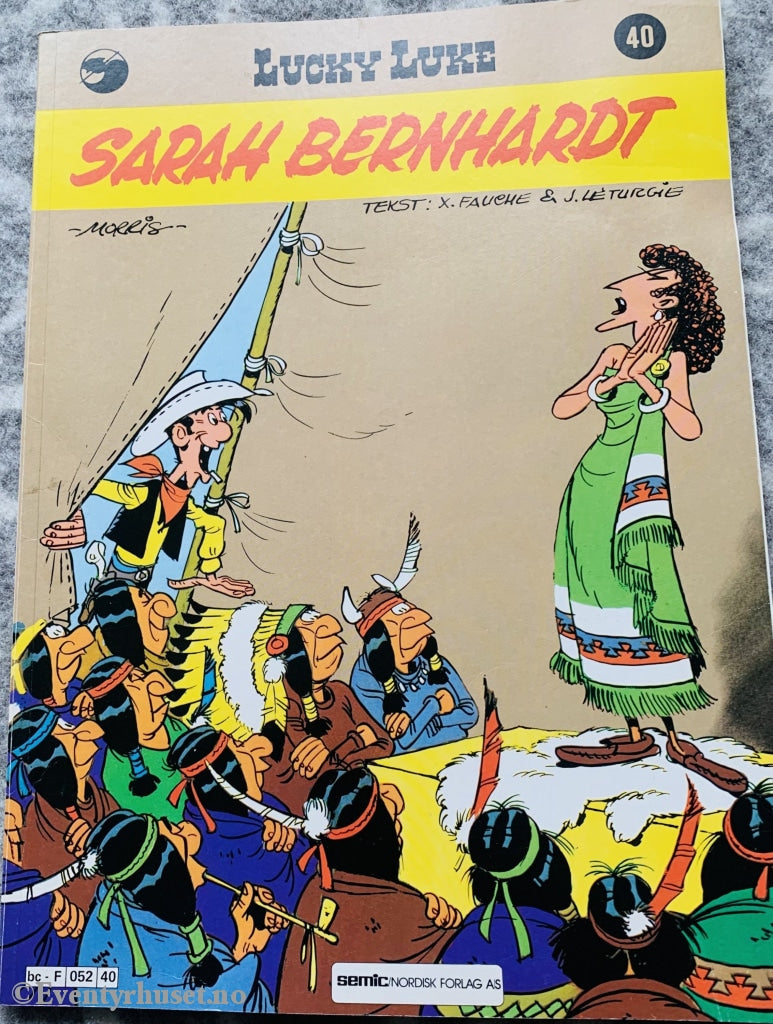 Lucky Luke 40. Sarah Bernhardt. 1982. Tegneseriealbum