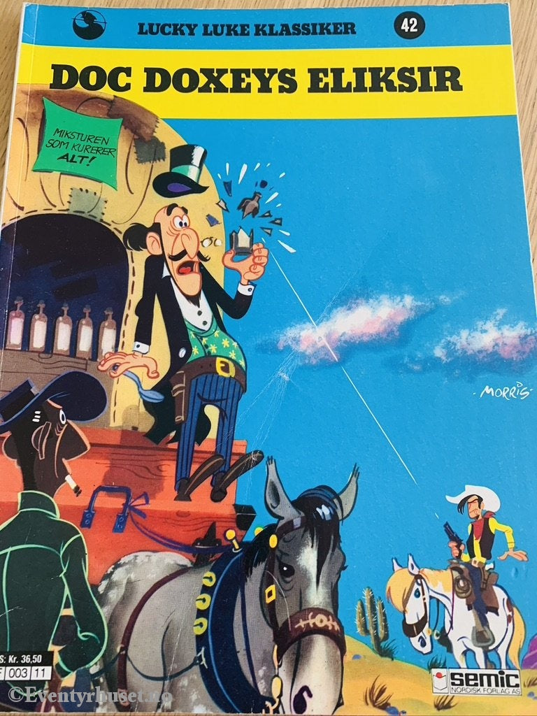 Lucky Luke 42. Doc Doxeys Eliksir. 1983. Tegneseriealbum