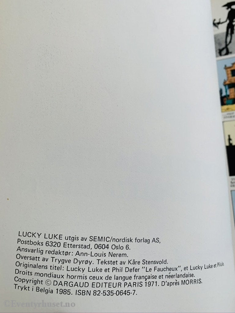 Lucky Luke 46. Revolvermannen. 1985. Tegneseriealbum