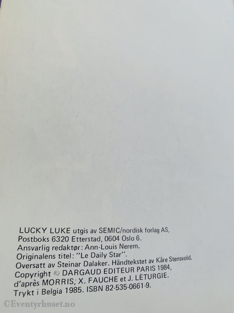 Lucky Luke 48. Daily Star. 1984/85. Tegneseriealbum