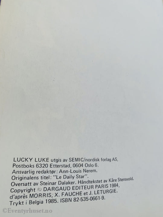 Lucky Luke 48. Daily Star. 1984/85. Tegneseriealbum