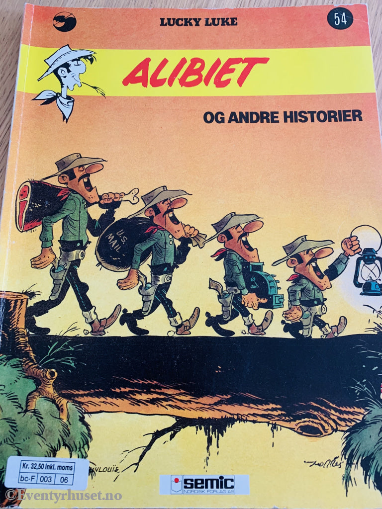 Lucky Luke 54. Alibiet Og Andre Historier. 1987/88. Tegneseriealbum