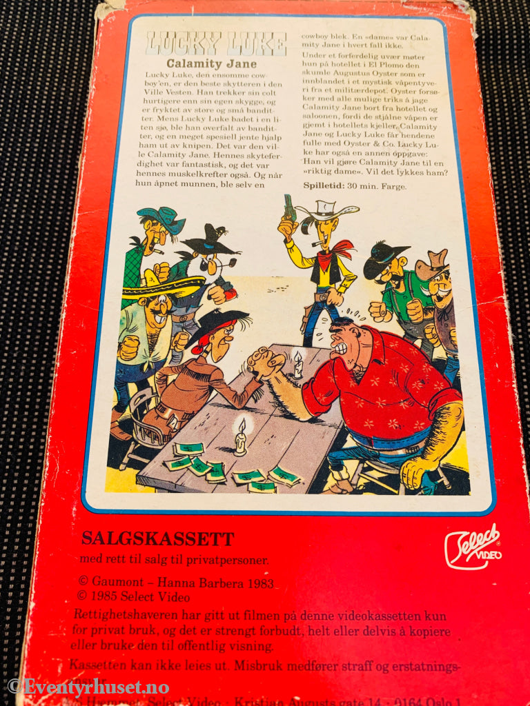 Lucky Luke. Calamity Jane. VHS slipcase. VHS