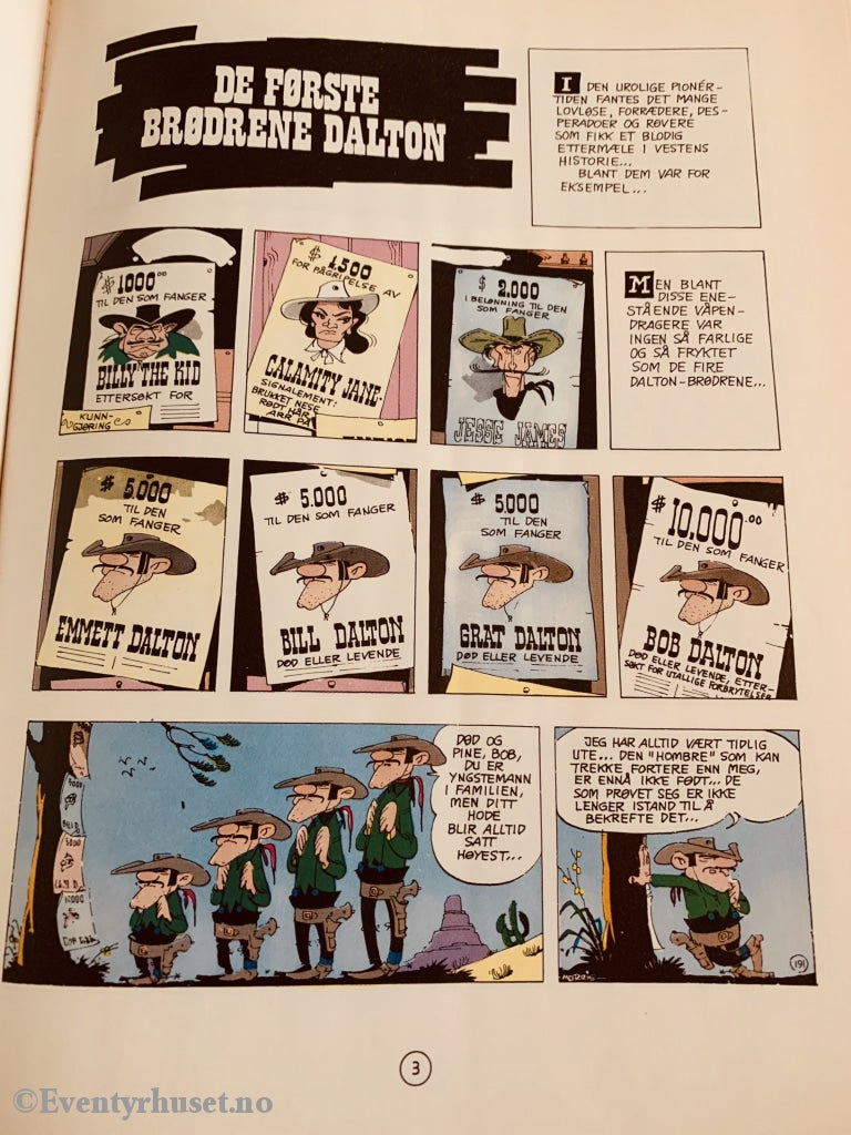 Lucky Luke - De Første Brødrene Dalton. 1990. Seriesamlerklubben. Seriesamlerklubben