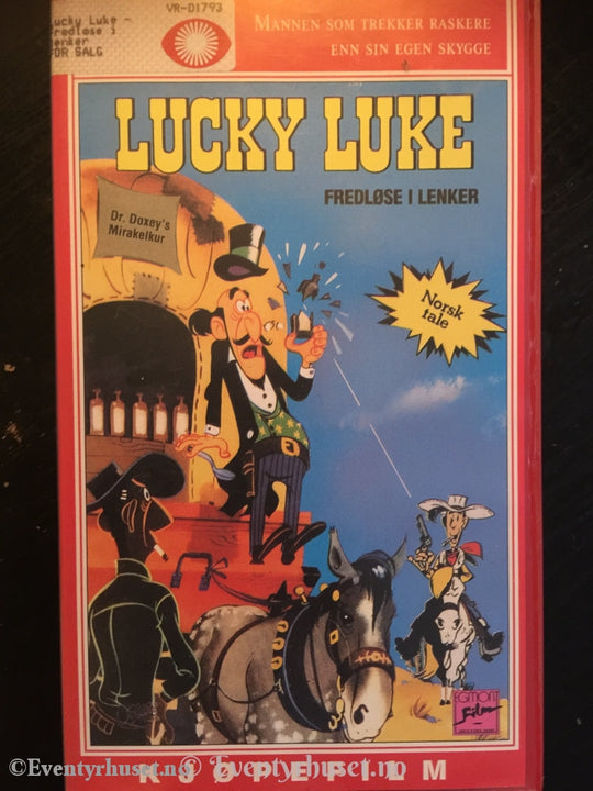 Lucky Luke - Fredløse I Lenker. Vhs. Vhs