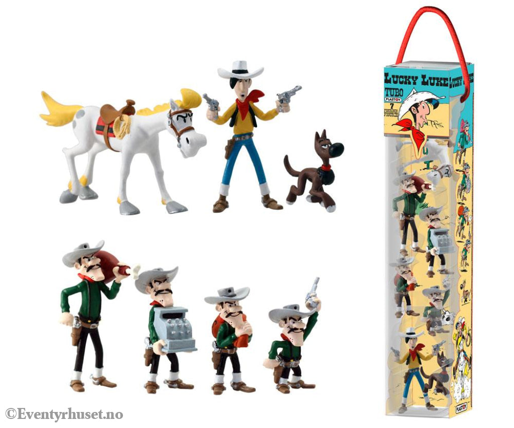 Lucky Luke Mini Figure 7-Pack Characters 4 - 10 cm Toys