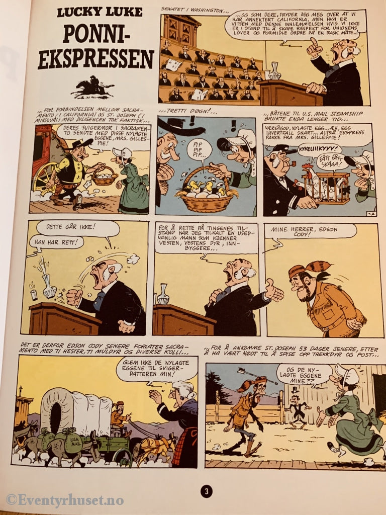 Lucky Luke - Ponniekspressen. 1988. Seriesamlerklubben. Seriesamlerklubben