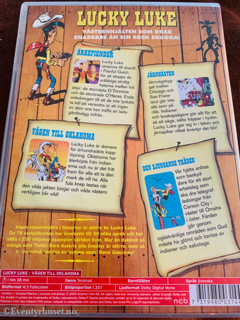 Lucky Luke. Veien til Oklahoma. DVD. Svensk utgave. DVD