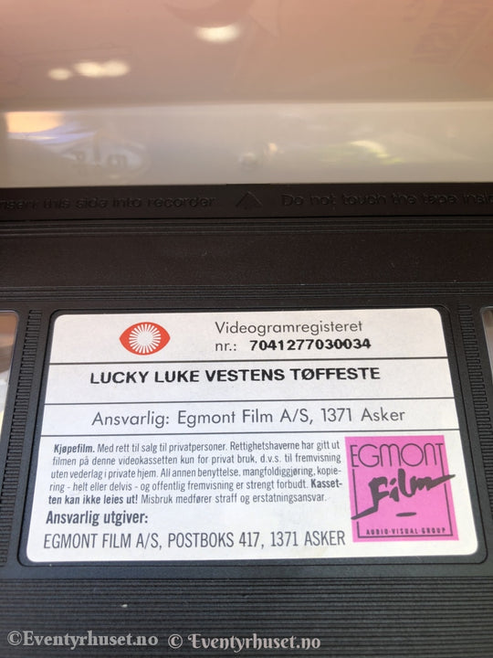 Lucky Luke. Vestens Tøffeste. Vhs. Vhs