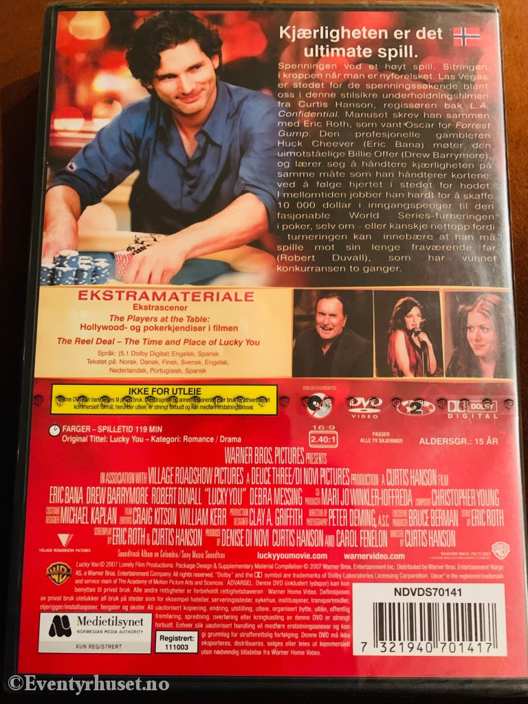 Lucky You. 2007. Dvd. Ny I Plast! Dvd