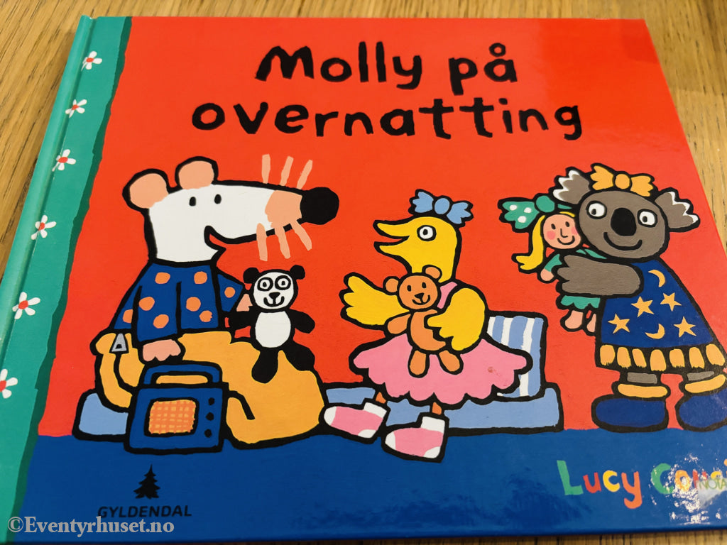 Lucy Cousins. Molly på overnatting. Bok.