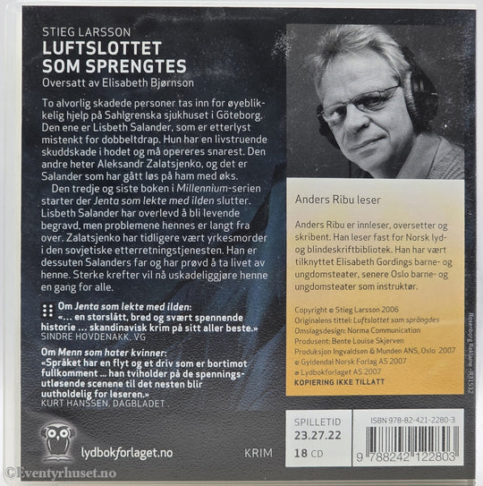 Luftslottet som sprengtes – Stieg Larsson . Lydbok på CD.