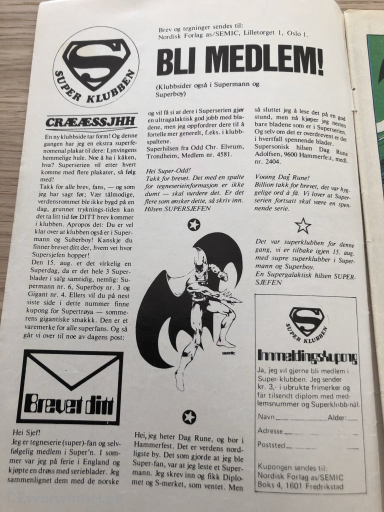 Lynvingen Nr. 6 1978. Tegneserieblad