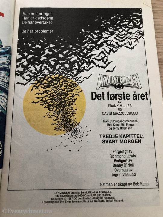 Lynvingen Nr. 2 1987. Tegneserieblad