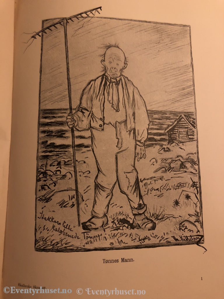 M. Skreibok. Nye Og Sandferdige Skrøner. Illustrerede Af Theodor Kittelsen. 1894. Eventyrbok