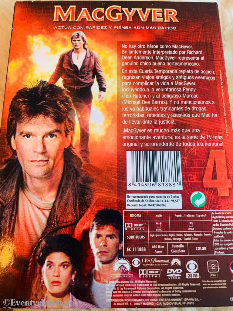 MacGyver. Sesong 4. Med original engelsk tale. DVD samleboks.