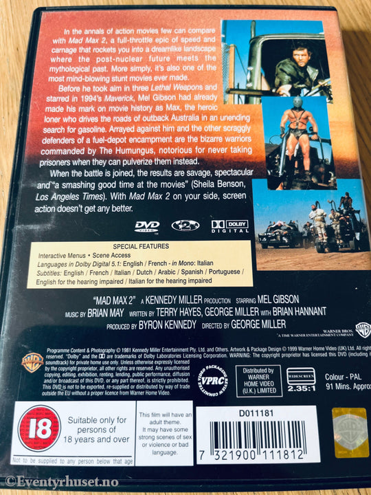 Mad Max 2. 1981. DVD. – Eventyrhuset