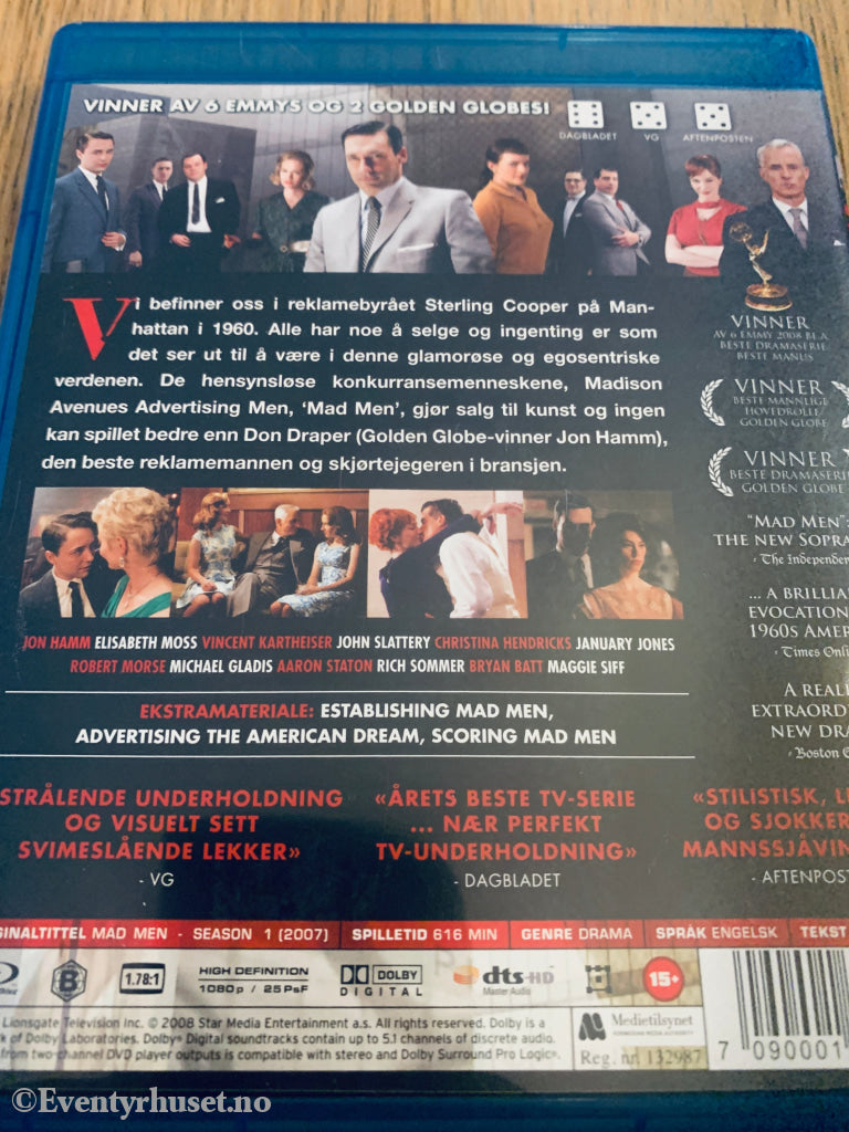 Mad Men: Sesong 1 (2007). Blu-Ray.