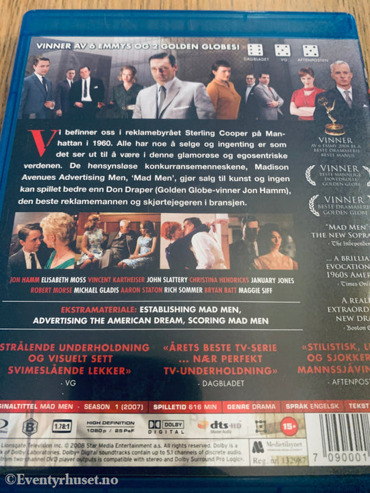 Mad Men: Sesong 1 (2007). Blu-Ray.