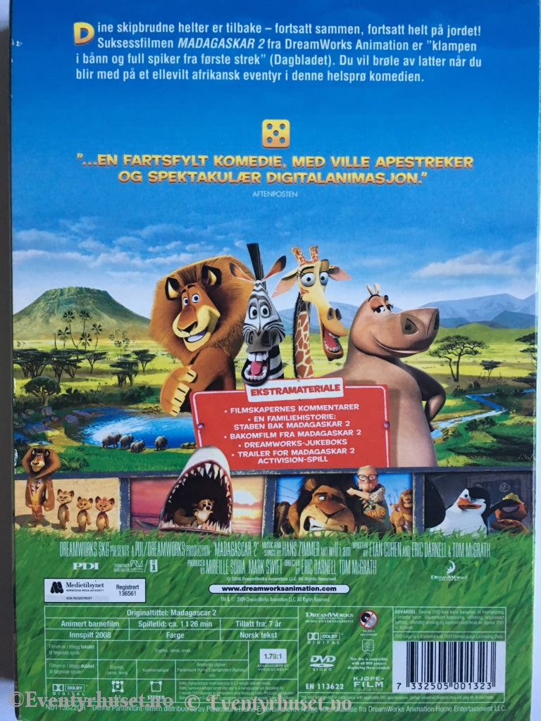 Madagaskar 2. Dvd. Dvd