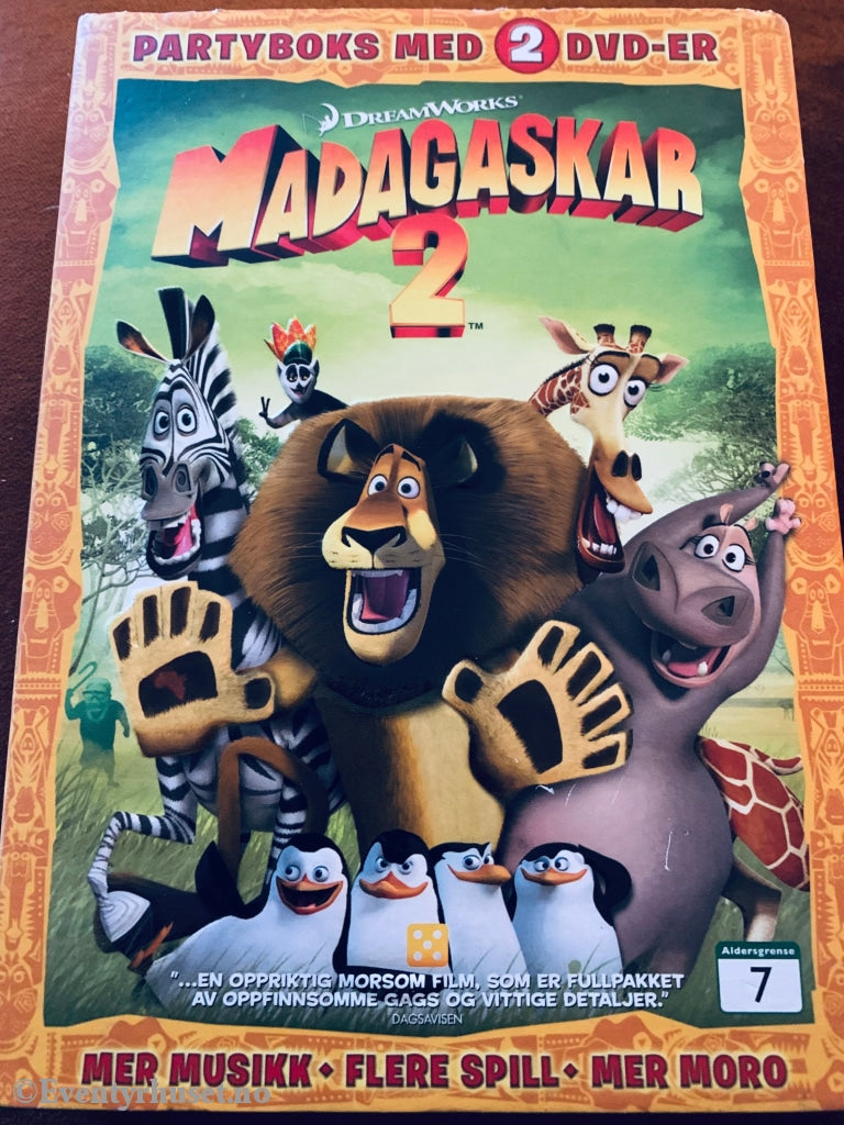 Madagaskar 2 - Partyboks. Dvd Slipcase.