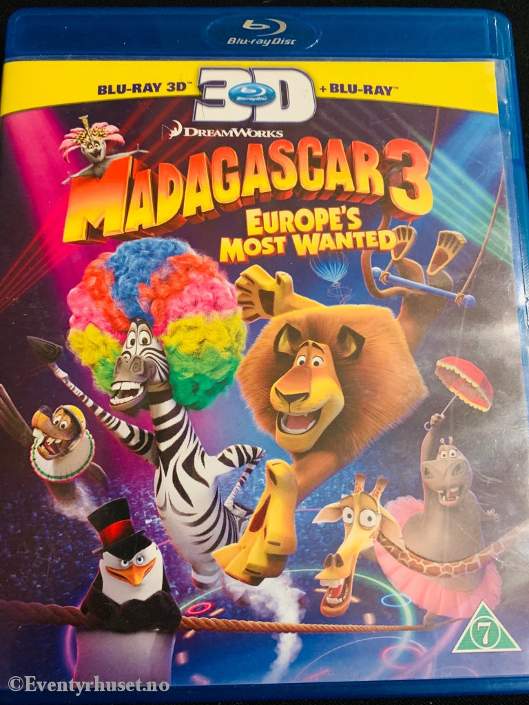 Madagaskar 3. Full Rulle I Europa. 2012. Blu-Ray 3D. Blu-Ray Disc