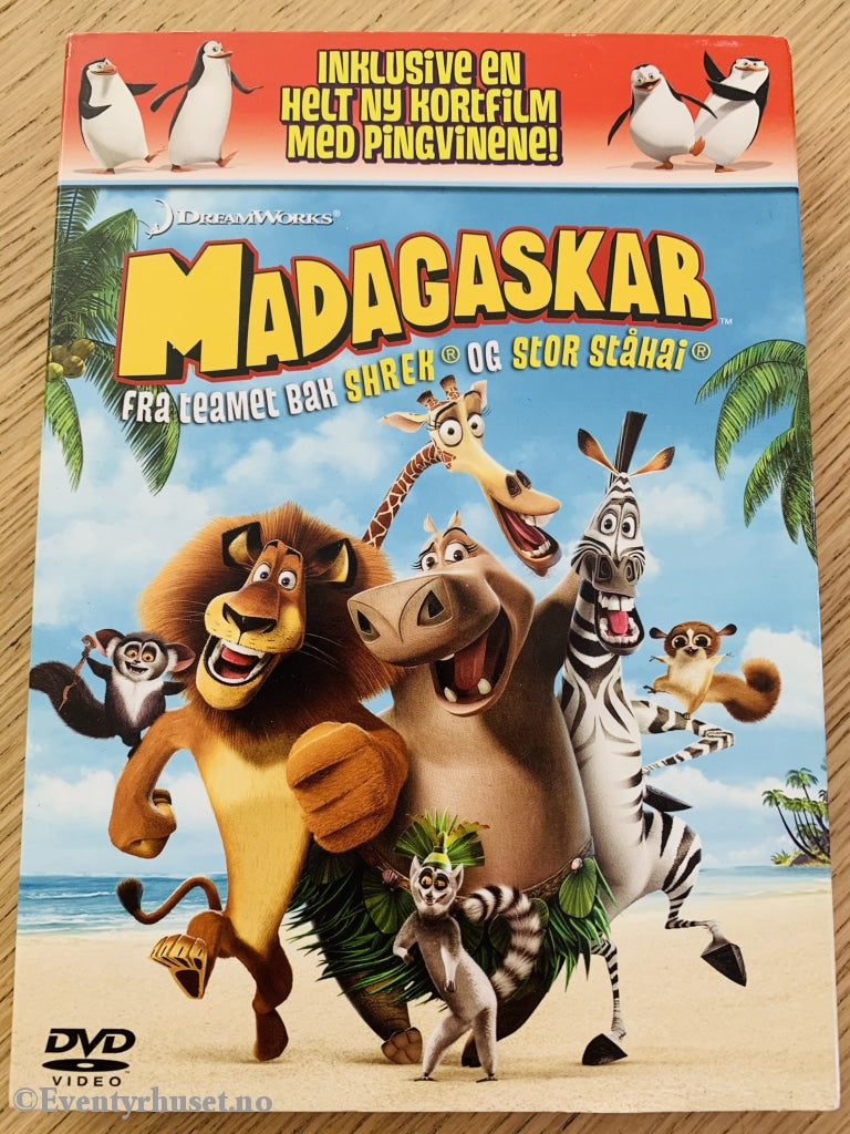 Madagaskar. Inkludert Ny Kortfilm Med Pingvinene. 2005. Dvd Slipcase.