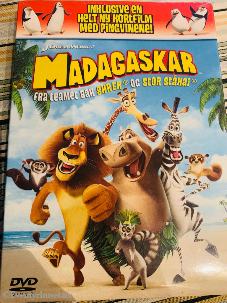 Madagaskar. Inkludert Ny Kortfilm Med Pingvinene. 2005. Dvd Slipcase. Ny I Plast!