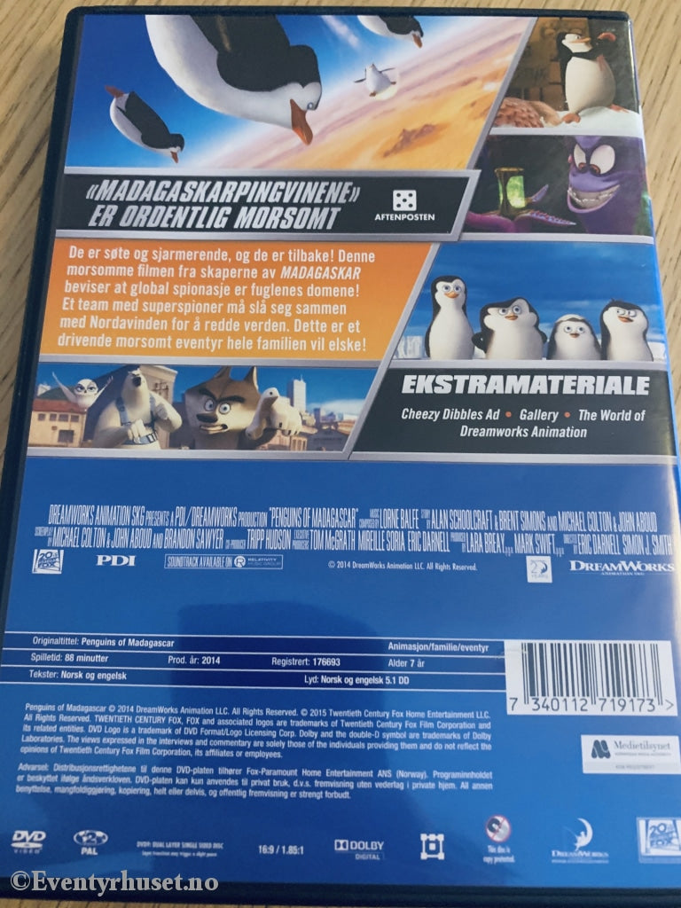 Madagaskar Pingvinene. Dvd. Dvd