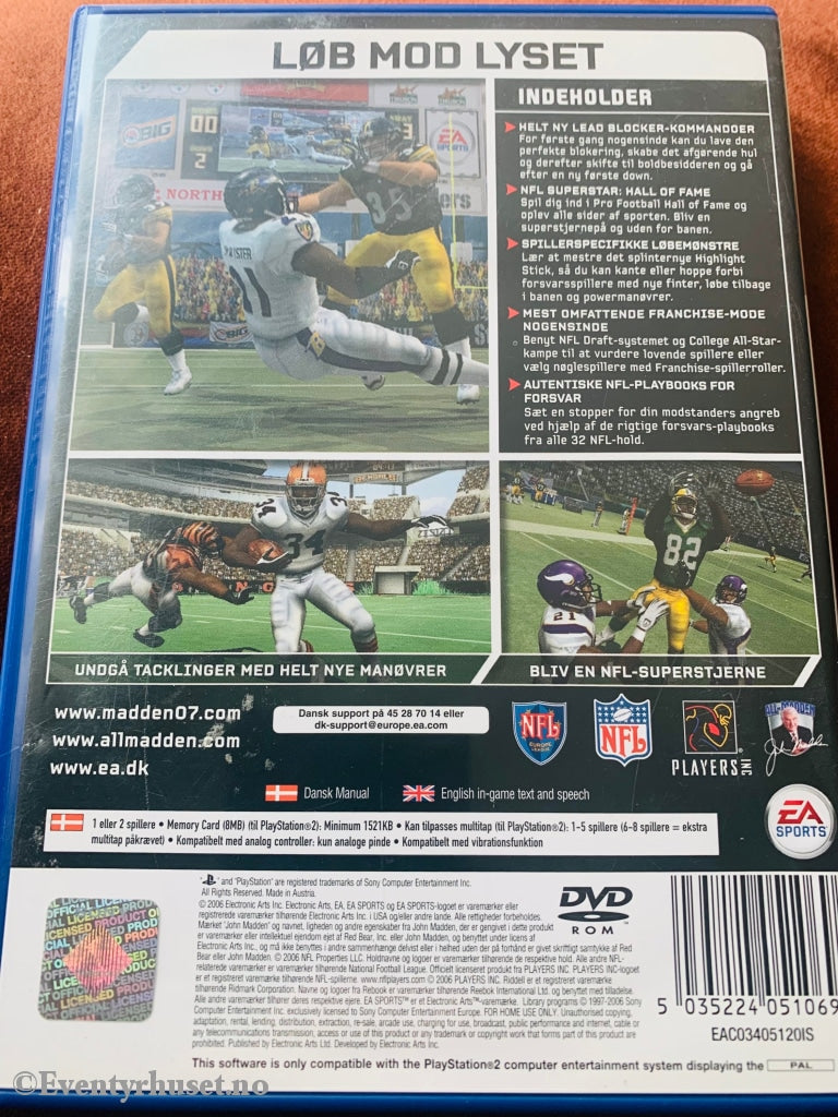 Madden Nfl 07. Ps2. Ps2