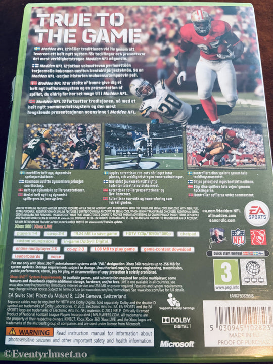 Madden NFL 12, 2011. Xbox-360-spill.