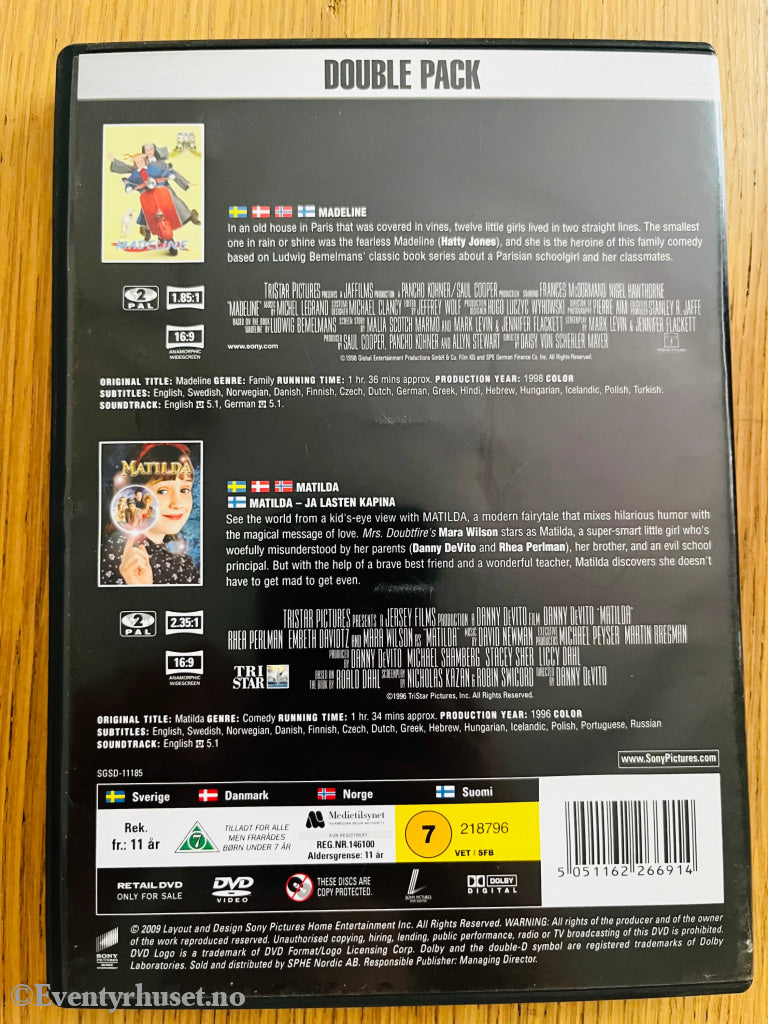 Madeline / Matilda Double Pack 1998 DVD