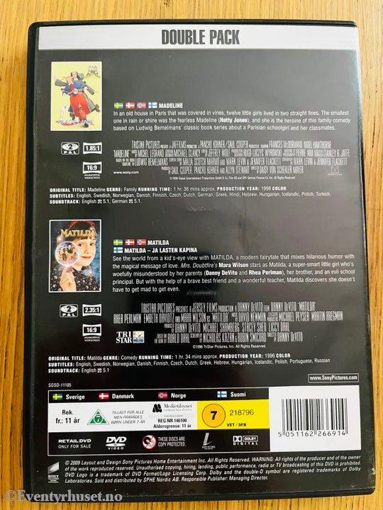 Madeline / Matilda Double Pack 1998 DVD