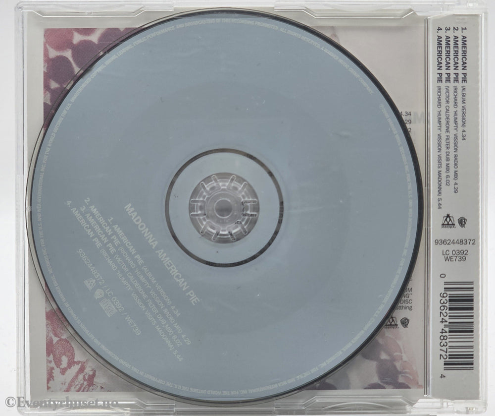Madonna. 2000. American Pie. CD singel