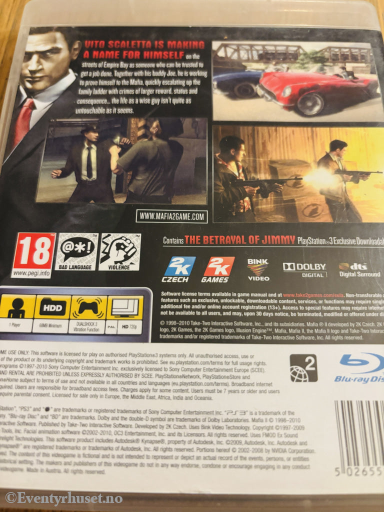 Mafia II . PS3.