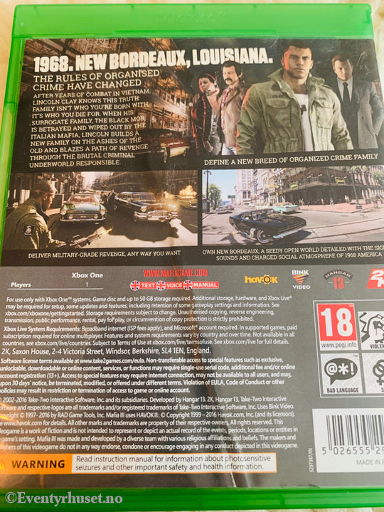 Mafia III. Xbox One.