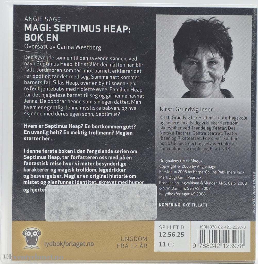Magi – Septimus Heap bok 1 – Angie Sage . Lydbok på CD.