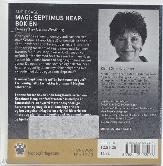 Magi – Septimus Heap bok 1 – Angie Sage . Lydbok på CD.