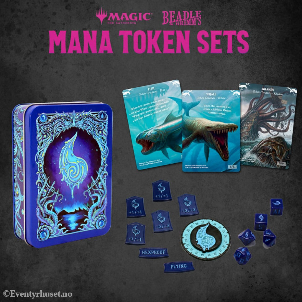 Magic the Gathering Dice and Token Pack Blue Mana Games