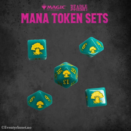 Magic the Gathering Dice and Token Pack Green Mana Games