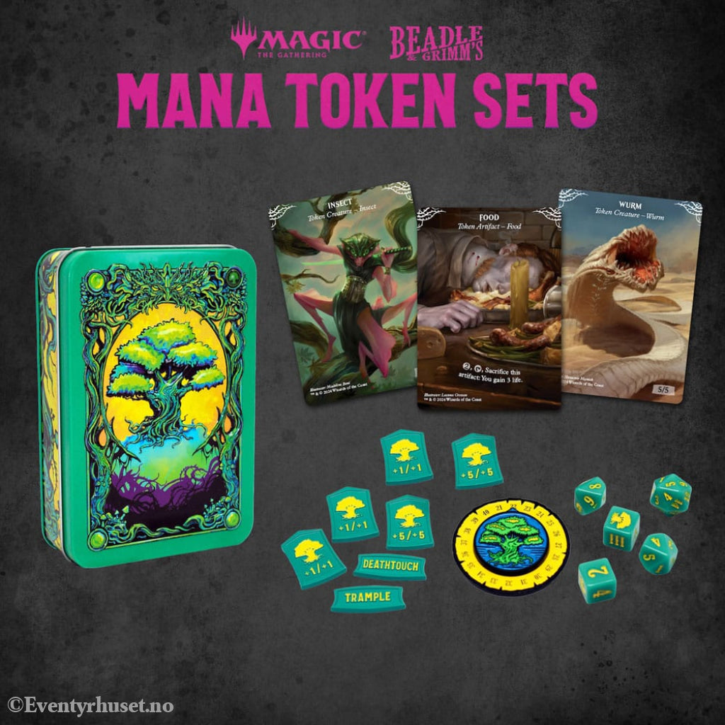 Magic the Gathering Dice and Token Pack Green Mana Games