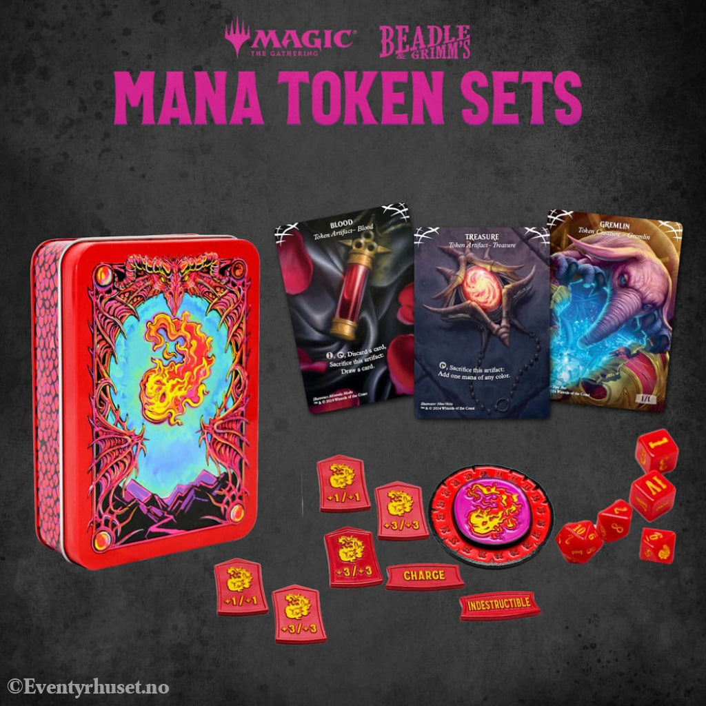 Magic the Gathering Dice and Token Pack Red Mana Games