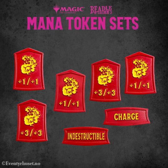 Magic the Gathering Dice and Token Pack Red Mana Games