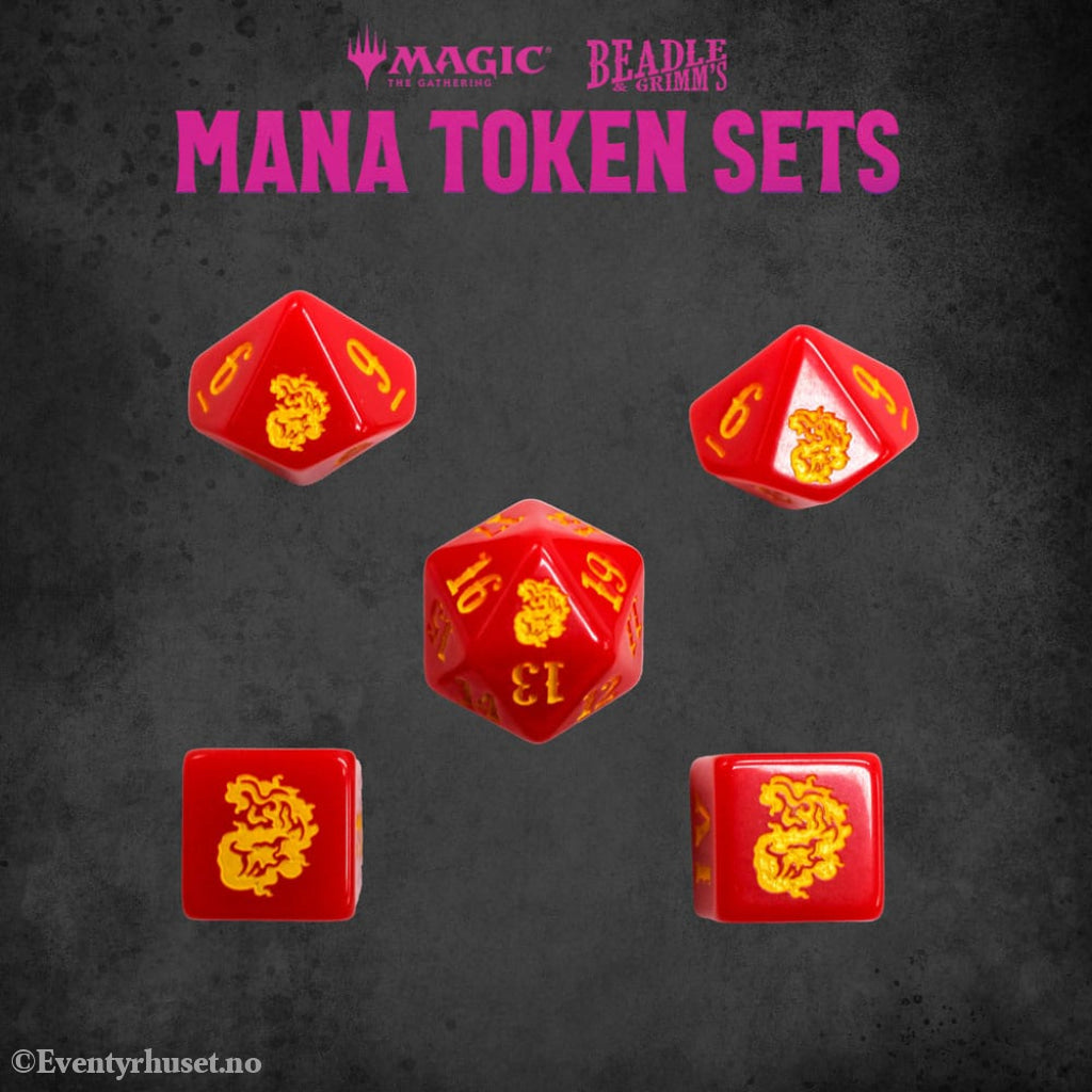 Magic the Gathering Dice and Token Pack Red Mana Games