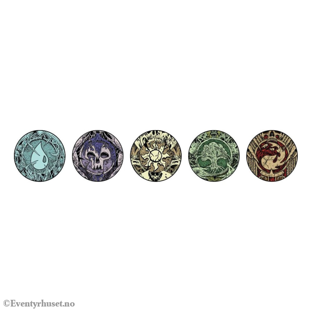 Magic: The Gathering Pins Blind Box Mystery Phyrexia Infected Lands Assortment (10) Fashion & Accessories